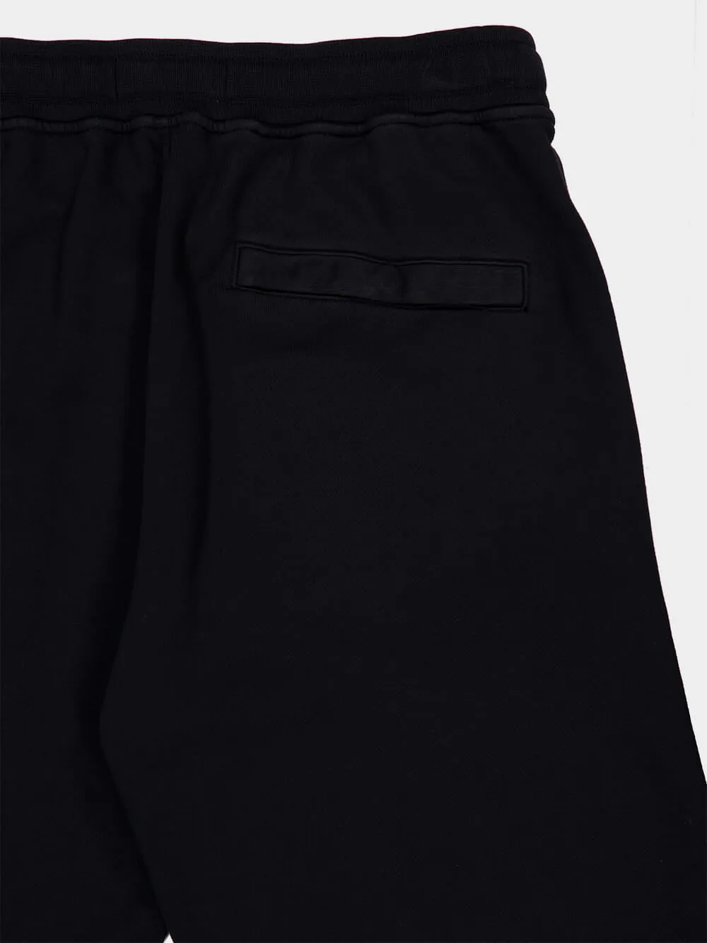 Black Cotton Fleece Jogger Shorts sold by Fashion Clinic product image thumbnail 4