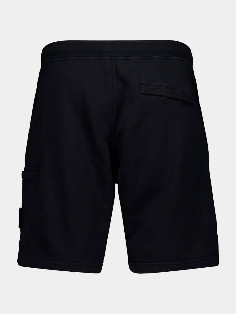Black Cotton Fleece Jogger Shorts sold by Fashion Clinic product image thumbnail 2