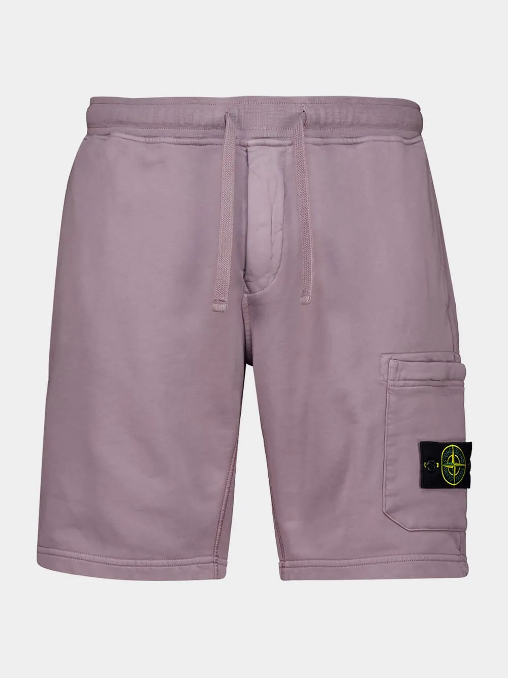 Purple Gray Cotton Fleece Jogger Shorts sold by Fashion Clinic