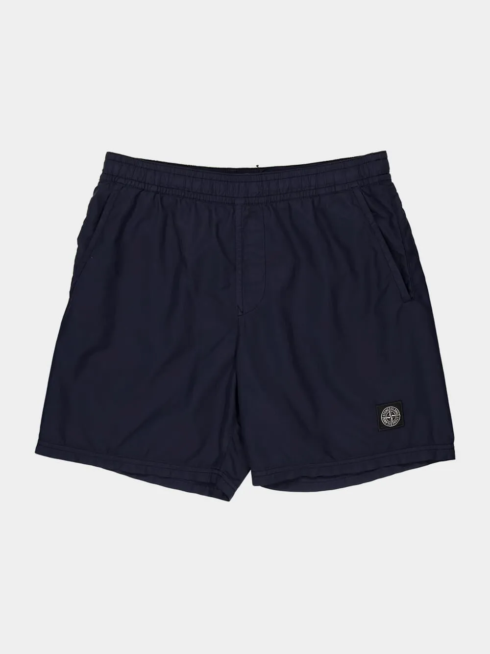 Navy Blue Brushed Nylon Swim Trunks sold by Fashion Clinic product image thumbnail 4