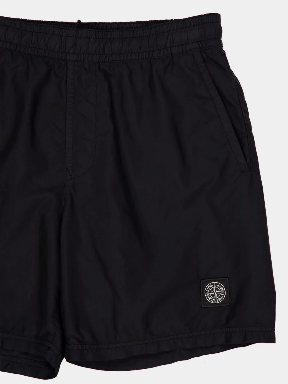 Black Brushed Nylon Swim Trunks sold by Fashion Clinic product image thumbnail 3