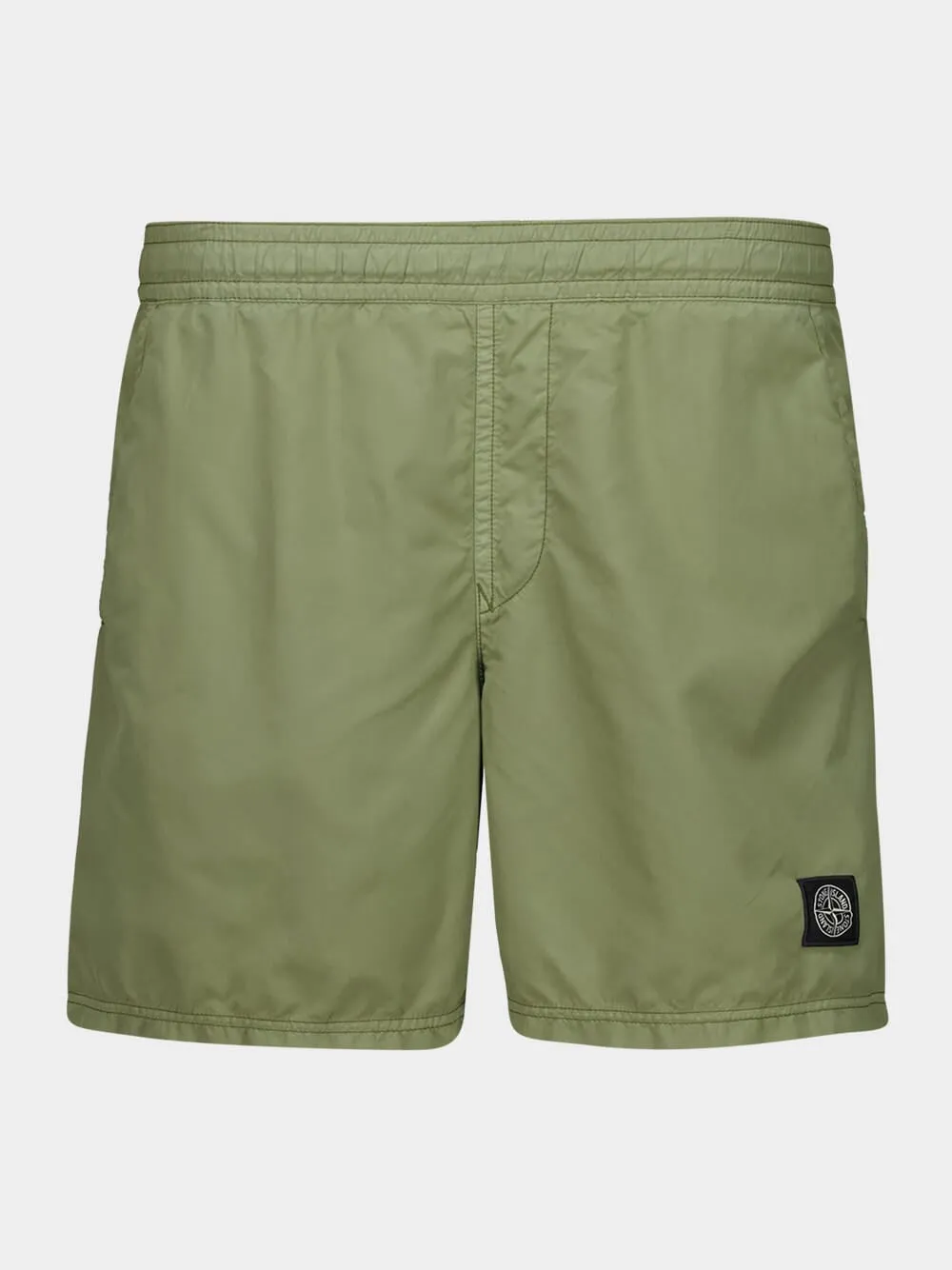 Military Green Nylon Swim Shorts sold by Fashion Clinic