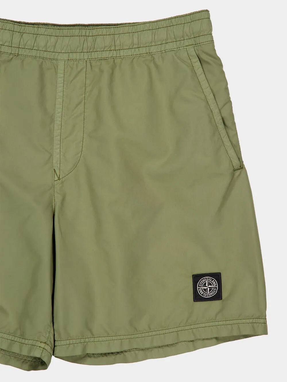 Military Green Nylon Swim Shorts sold by Fashion Clinic product image thumbnail 3