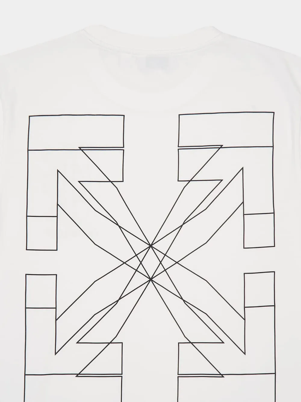 White Outline Arrow Slim Cotton T-Shirt sold by Fashion Clinic product image thumbnail 4