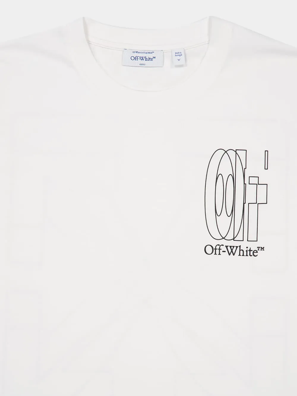 White Outline Arrow Slim Cotton T-Shirt sold by Fashion Clinic product image thumbnail 3