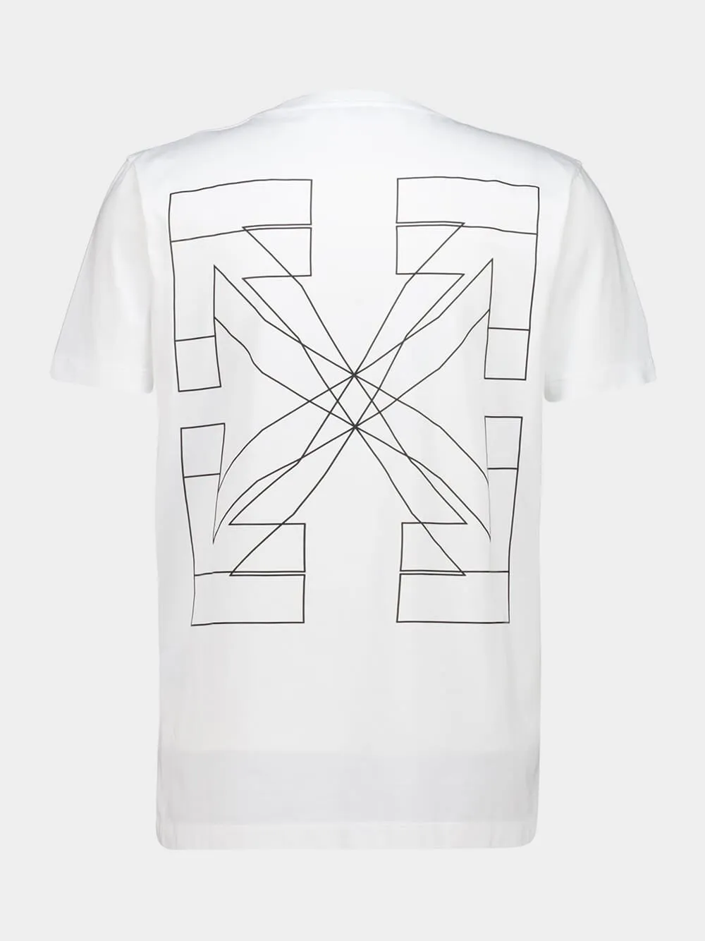 White Outline Arrow Slim Cotton T-Shirt sold by Fashion Clinic product image thumbnail 2