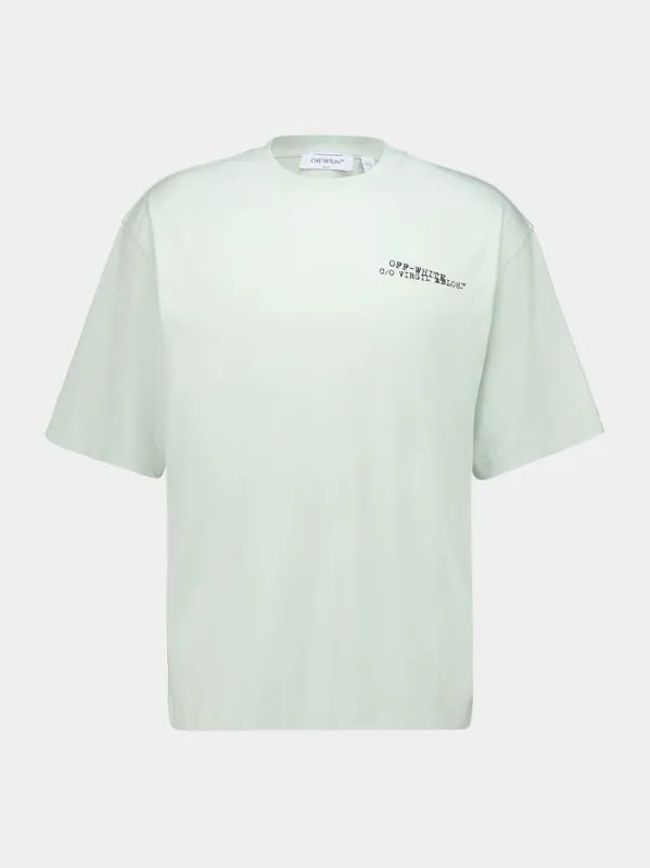 Mint Type Arrow Cotton T-Shirt made by Off-White