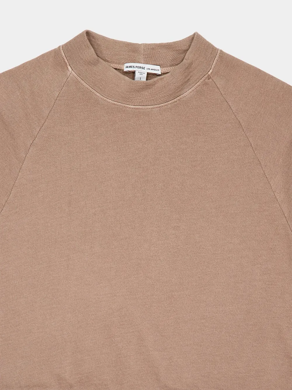 Coffee Brown Cropped Sweatshirt sold by Fashion Clinic product image thumbnail 3