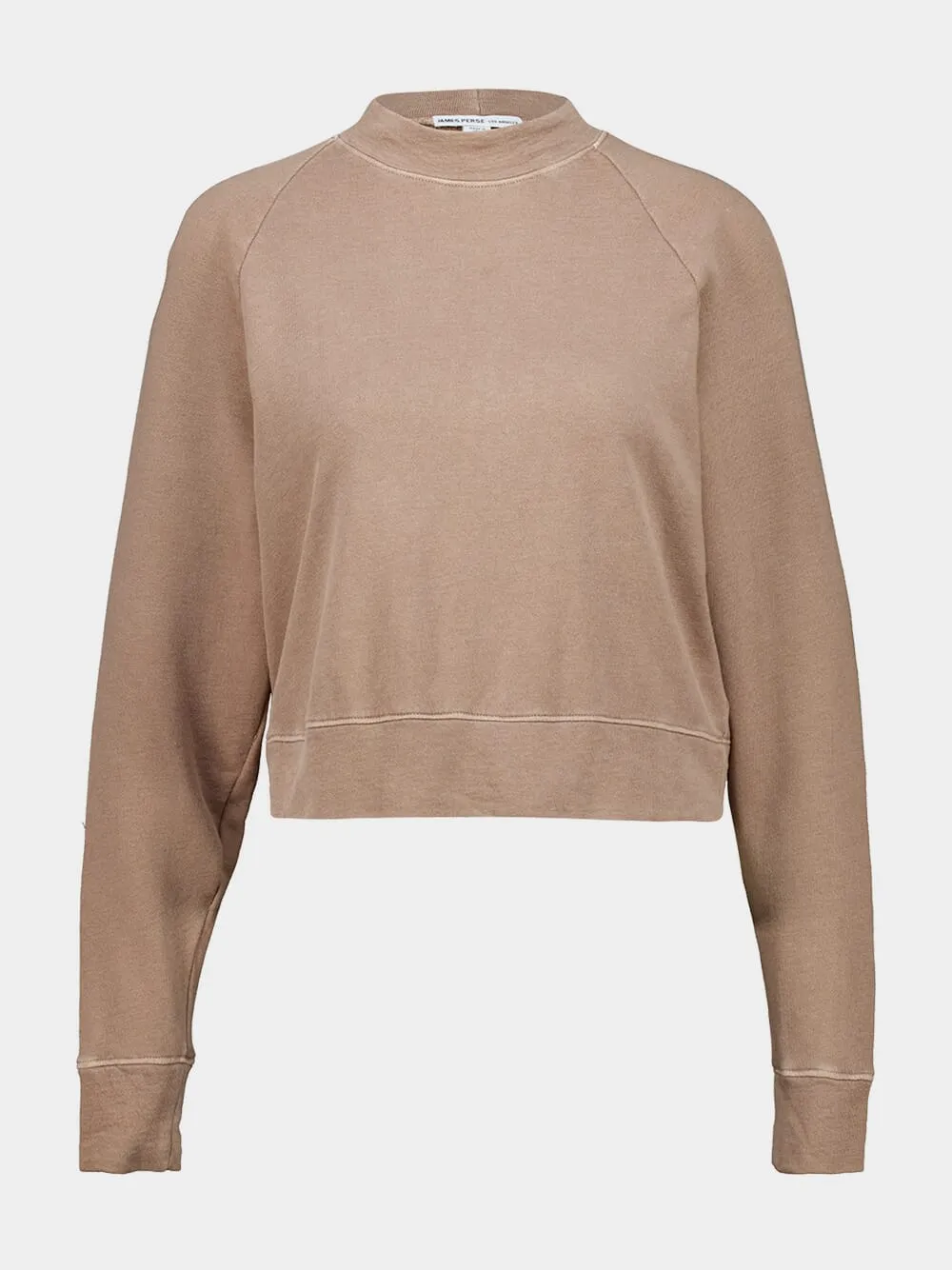 Coffee Brown Cropped Sweatshirt sold by Fashion Clinic