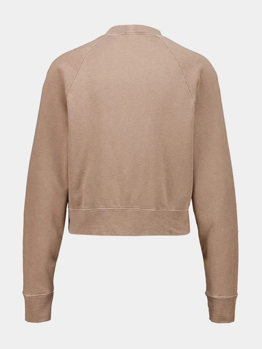 Coffee Brown Cropped Sweatshirt sold by Fashion Clinic product image thumbnail 2