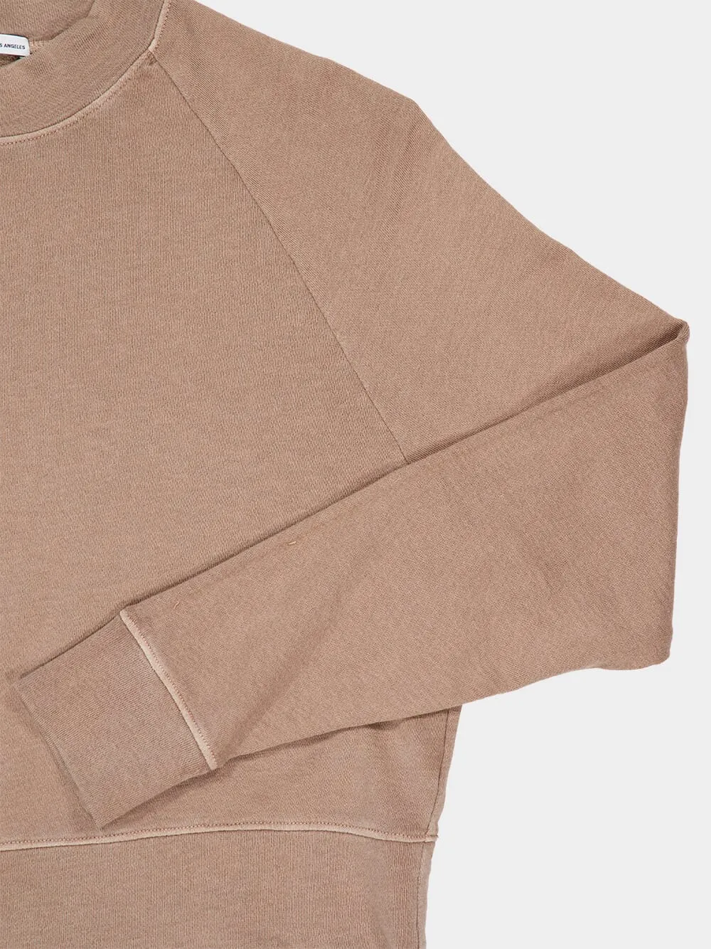 Coffee Brown Cropped Sweatshirt sold by Fashion Clinic product image thumbnail 4