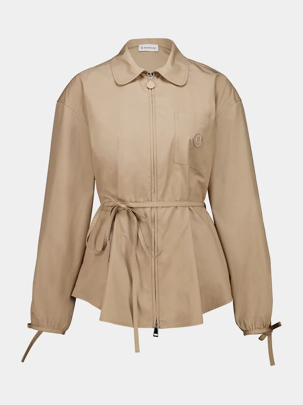 Beige Cotton Poplin Shirt Jacket sold by Fashion Clinic product image thumbnail 2