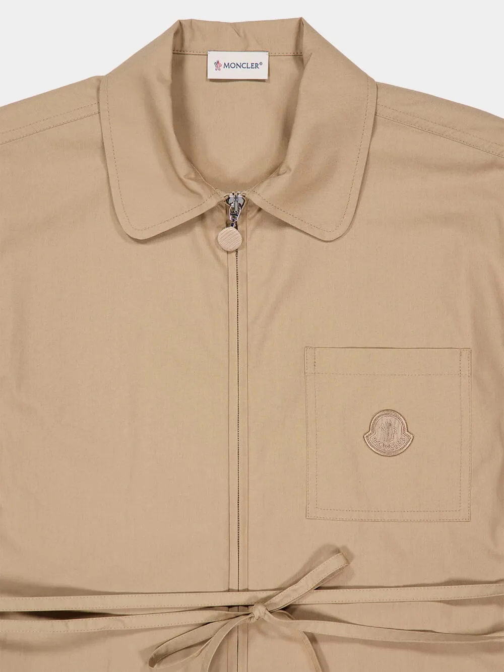 Beige Cotton Poplin Shirt Jacket sold by Fashion Clinic product image thumbnail 5