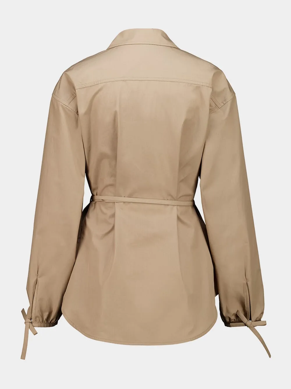 Beige Cotton Poplin Shirt Jacket sold by Fashion Clinic product image thumbnail 4