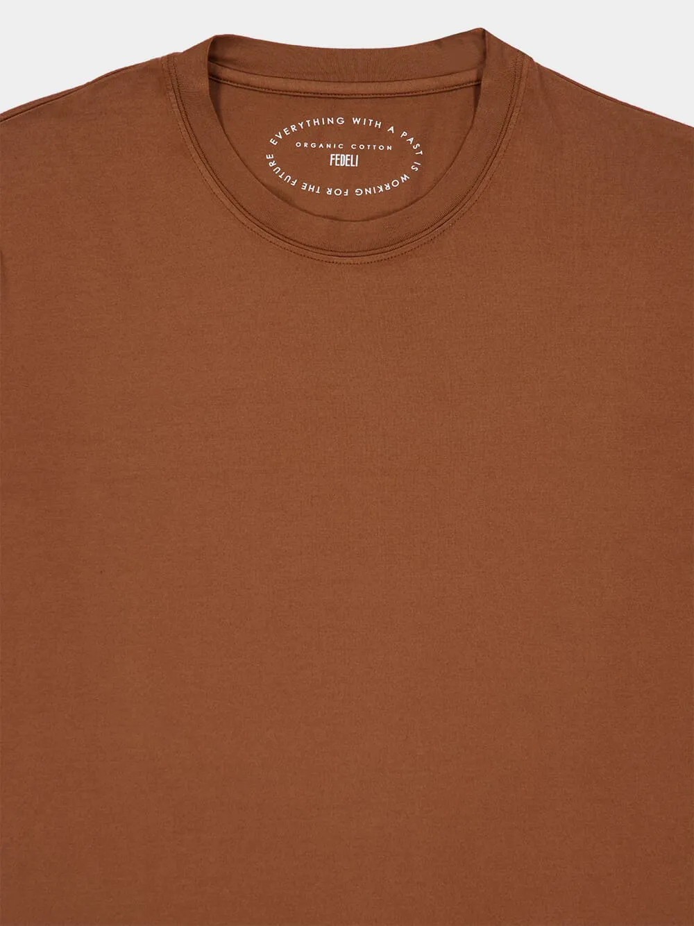 Sienna Brown Knitted Cotton T-Shirt sold by Fashion Clinic product image thumbnail 3