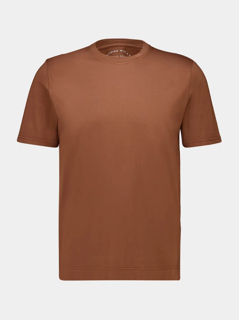 Sienna Brown Knitted Cotton T-Shirt sold by Fashion Clinic