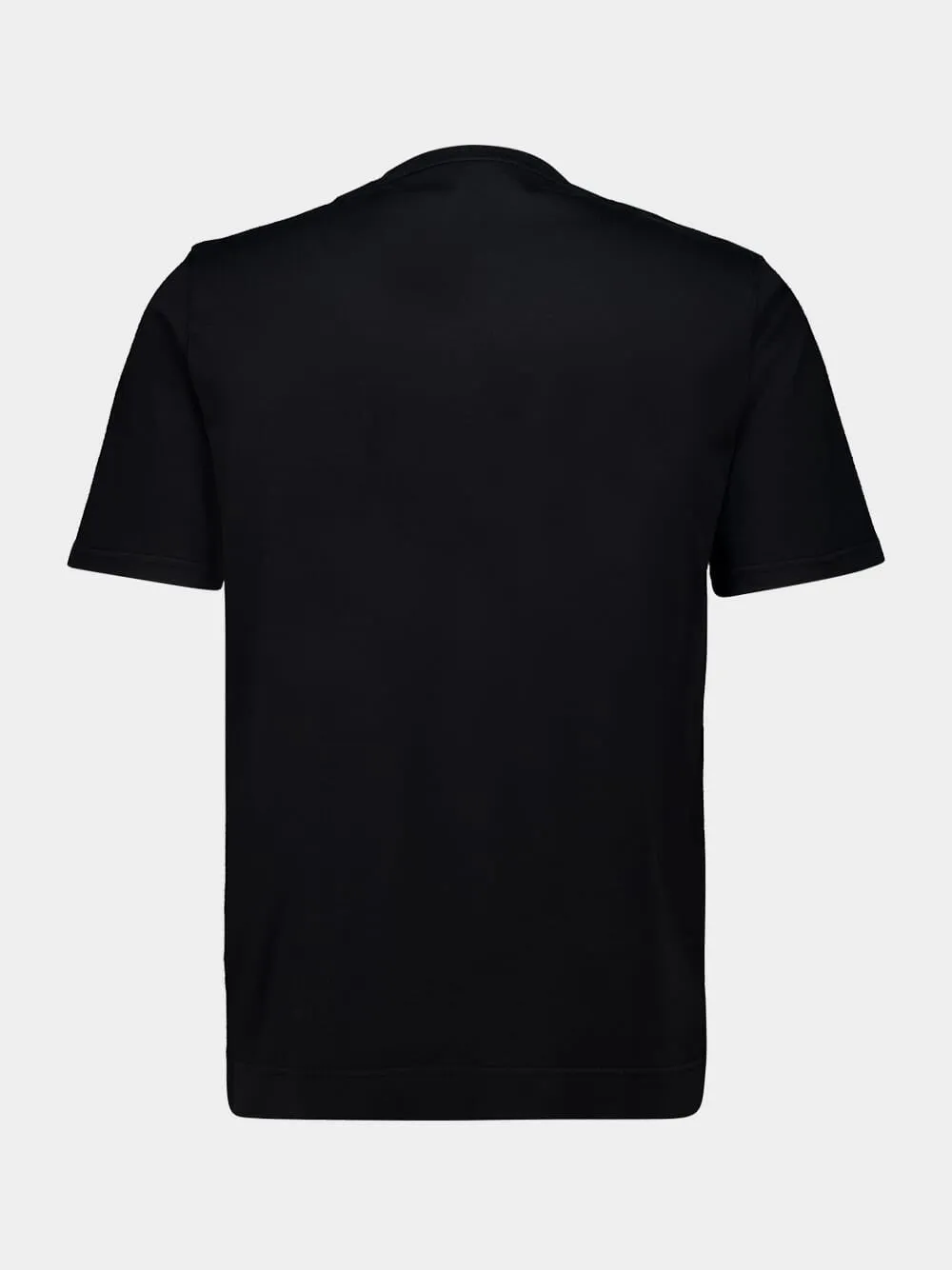 Black Knitted Cotton T-Shirt sold by Fashion Clinic product image thumbnail 2
