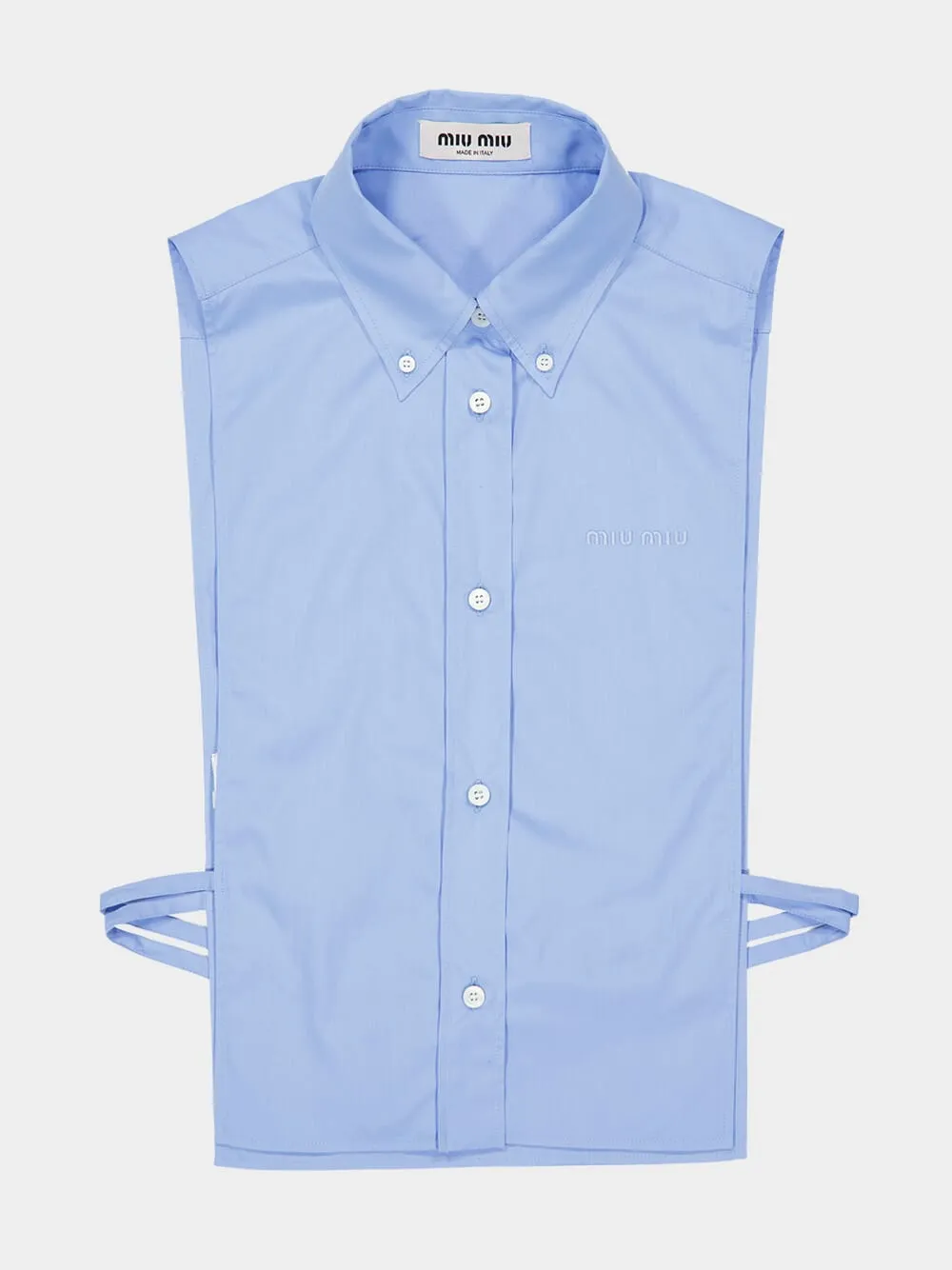 Light Blue Sleeveless Poplin Shirt sold by Fashion Clinic product image thumbnail 5