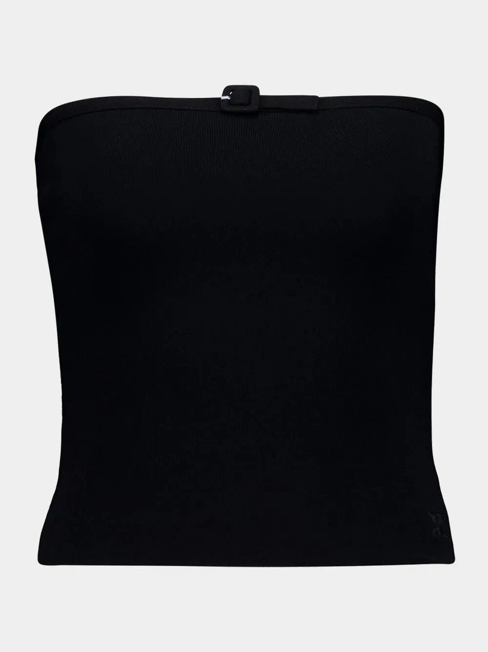 Black Buckle Knit Bustier Top sold by Fashion Clinic product image thumbnail 2