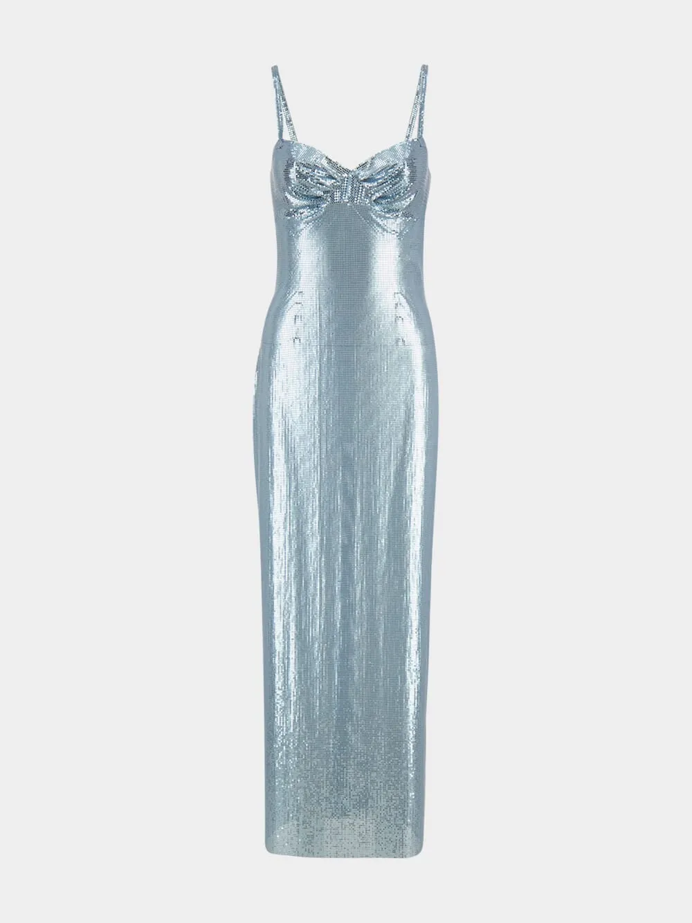 Sky Blue Aluminium Strap Maxi Dress sold by Fashion Clinic