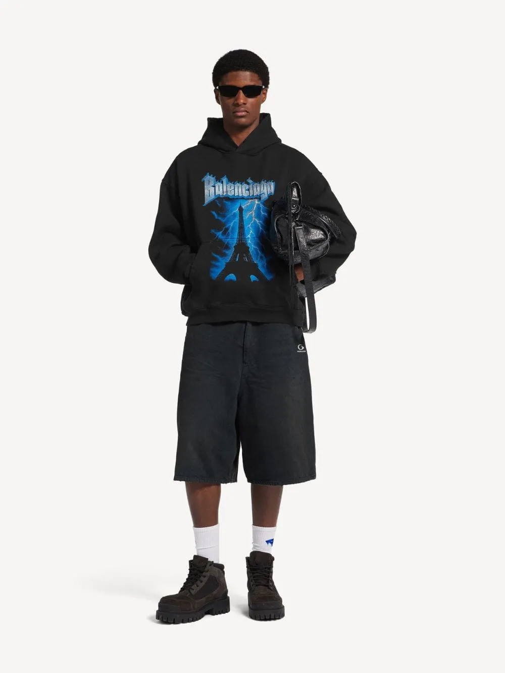 Black Paris Thunderstorm Cotton Sweatshirt sold by Fashion Clinic product image thumbnail 2