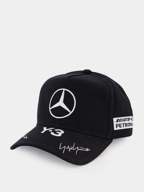 Black Logo Embroidered Cap made by Y-3