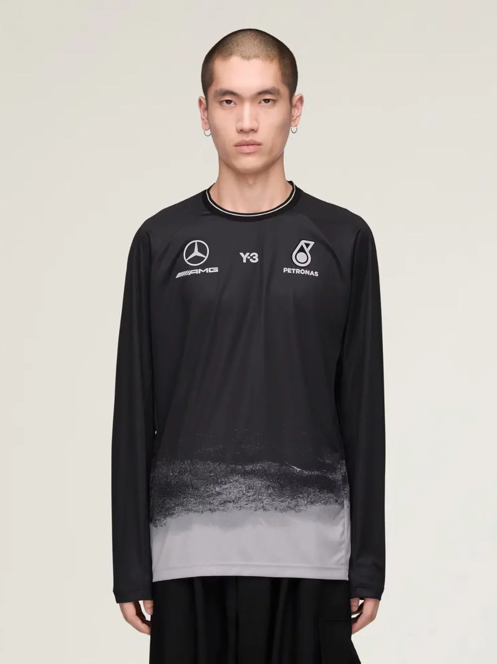 Black Mercedes Long Sleeve T-Shirt sold by Fashion Clinic product image thumbnail 2