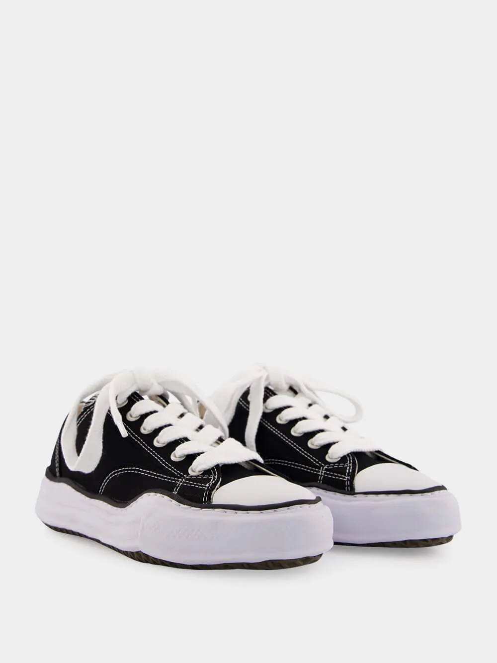 Black Peterson Canvas Low-Top Sneakers sold by Fashion Clinic product image thumbnail 3