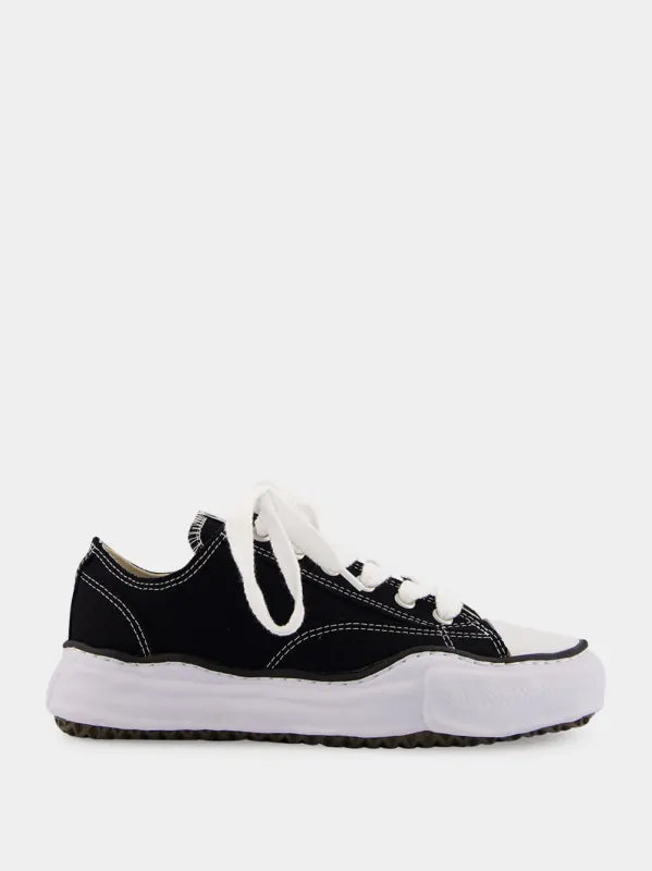 Black Peterson Canvas Low-Top Sneakers made by Maison MIHARA YASUHIRO