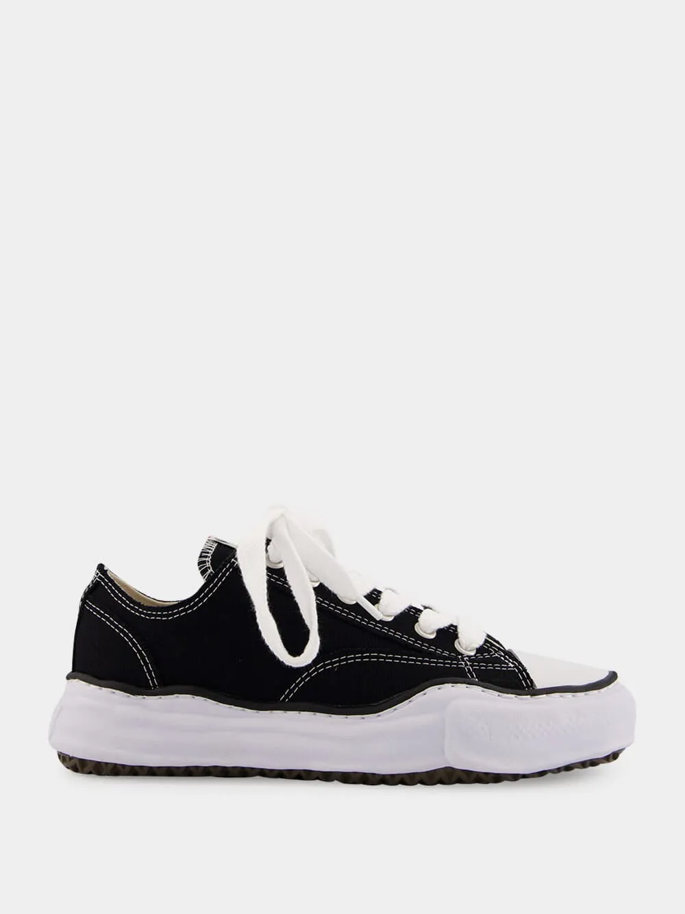 Black Peterson Canvas Low-Top Sneakers sold by Fashion Clinic