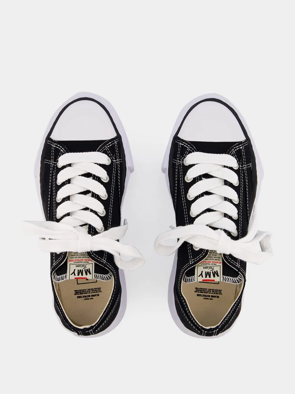 Black Peterson Canvas Low-Top Sneakers sold by Fashion Clinic product image thumbnail 4