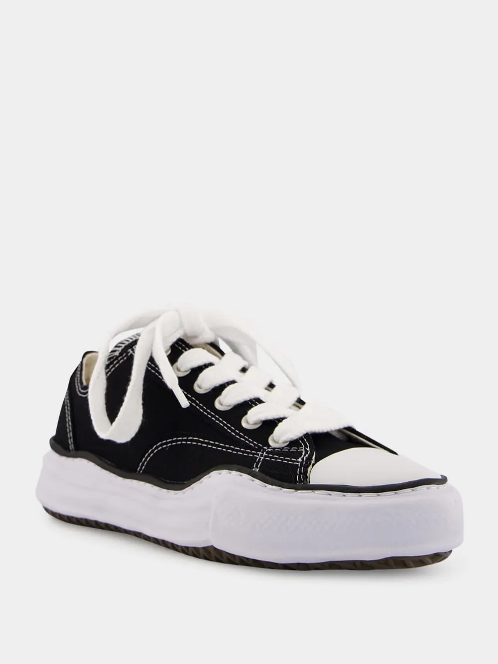 Black Peterson Canvas Low-Top Sneakers sold by Fashion Clinic product image thumbnail 2