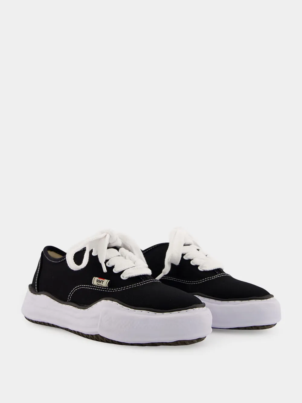Black Baker Canvas Low-Top Sneakers sold by Fashion Clinic product image thumbnail 3