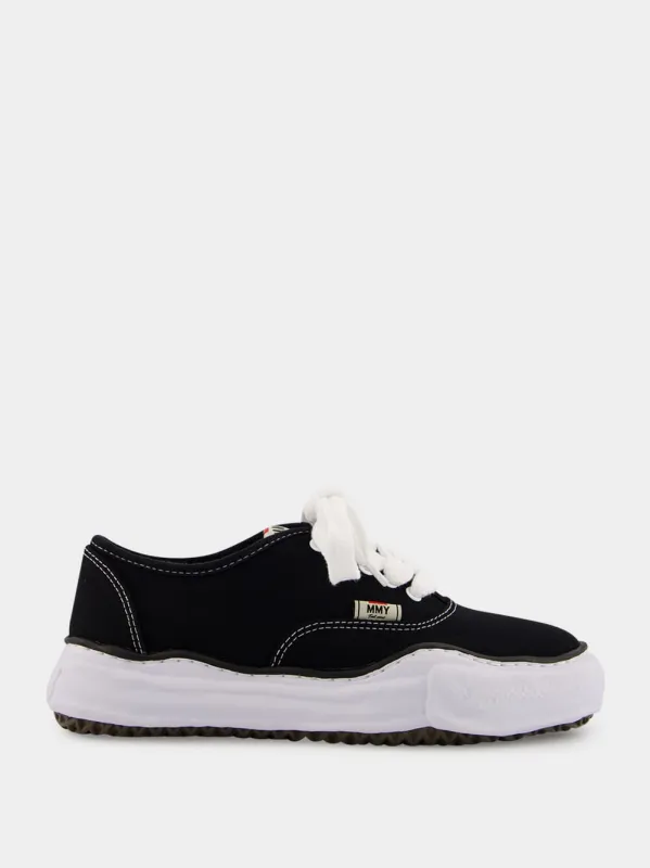 Black Baker Canvas Low-Top Sneakers made by Maison MIHARA YASUHIRO