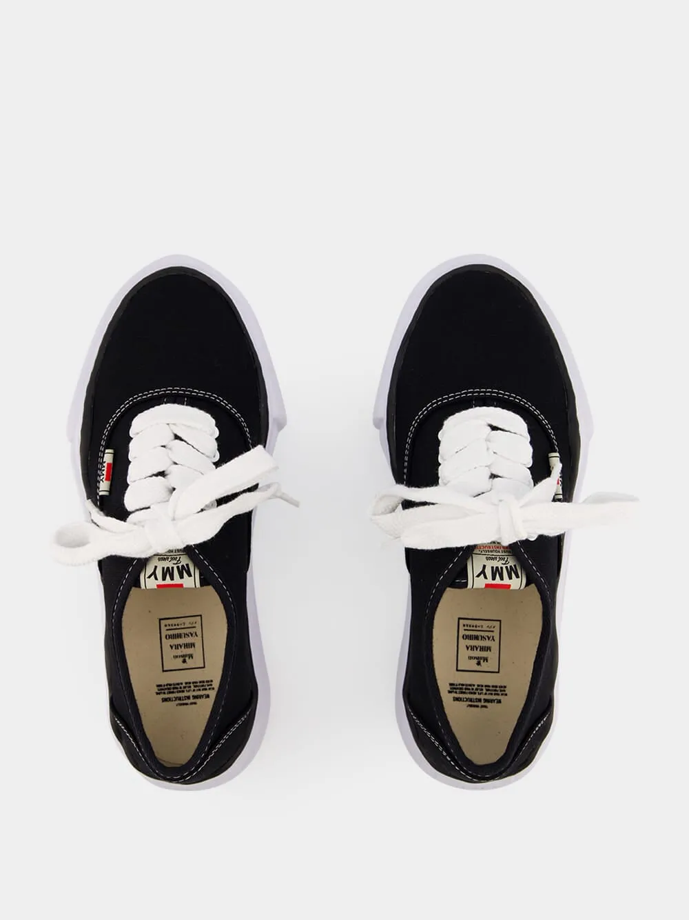 Black Baker Canvas Low-Top Sneakers sold by Fashion Clinic product image thumbnail 4