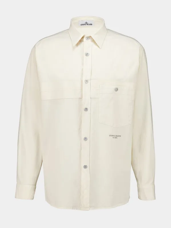 Ivory Cotton Marina Comfort-Fit Shirt made by Stone Island
