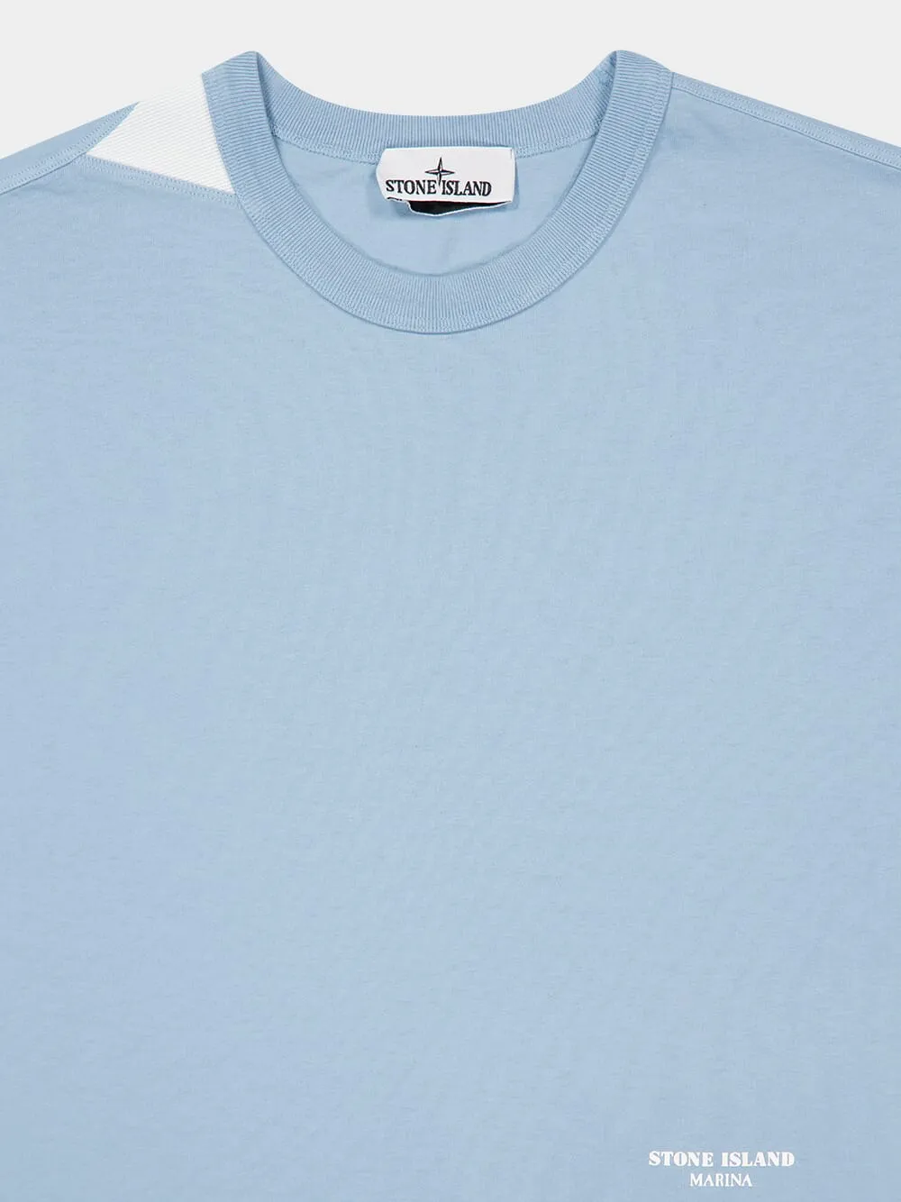 Powder Blue Marina Cotton T-Shirt sold by Fashion Clinic product image thumbnail 3