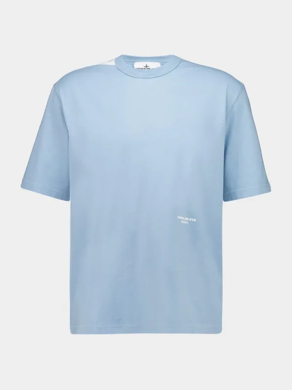 Powder Blue Marina Cotton T-Shirt made by Stone Island