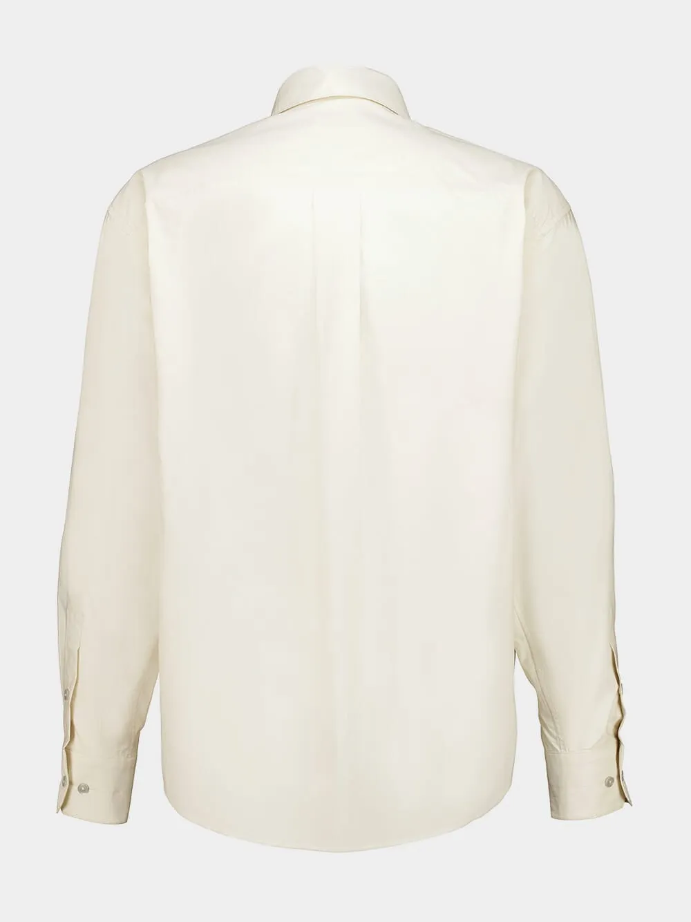 Light Cream Washed Cotton Silk Regular Shirt sold by Fashion Clinic product image thumbnail 3