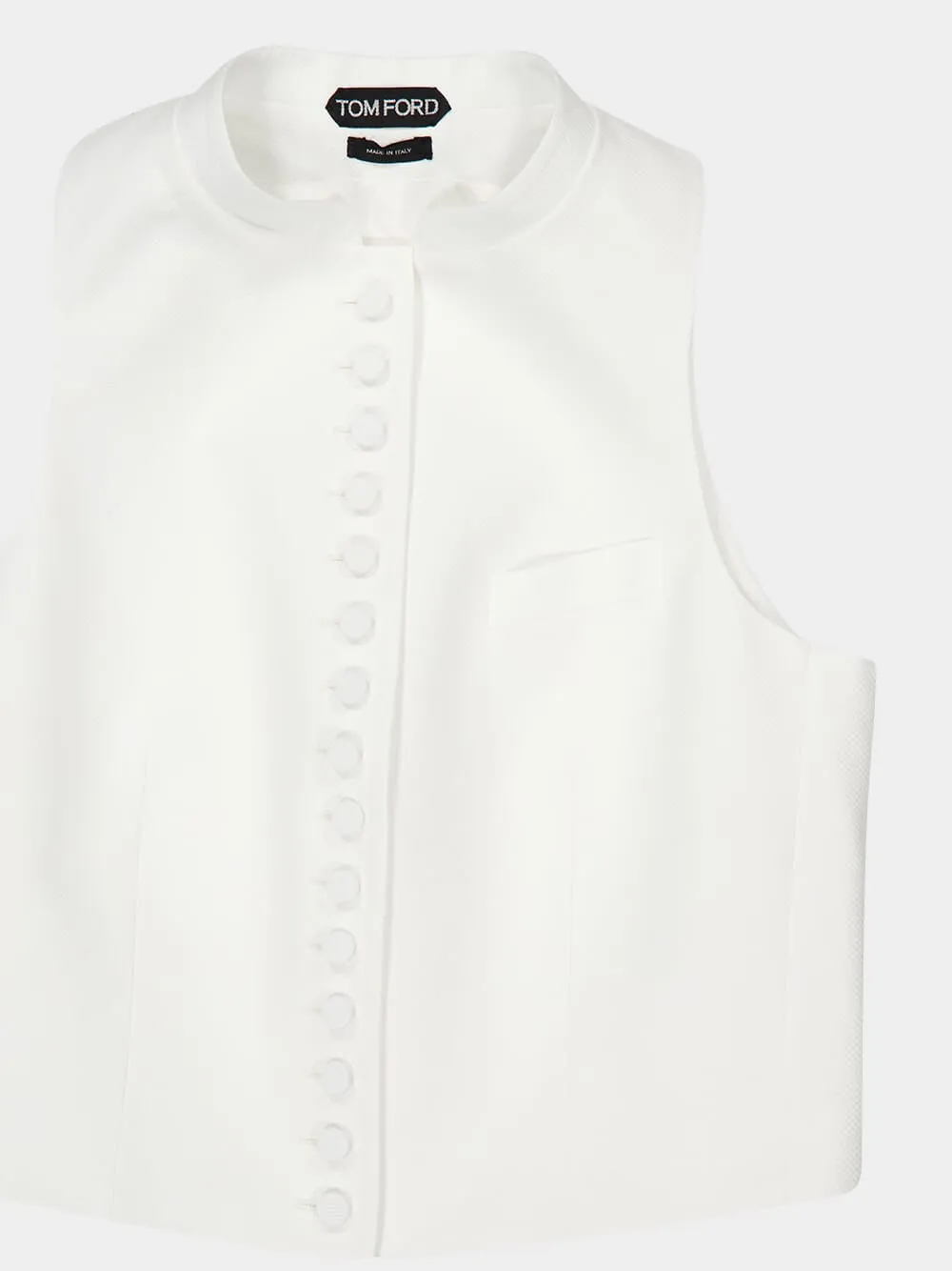 White Cotton Waist-Length Buttoned Top sold by Fashion Clinic product image thumbnail 3
