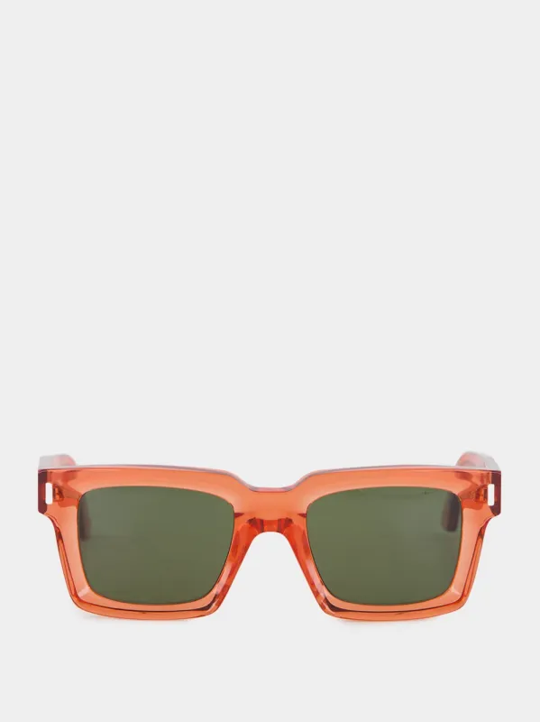 Watermelon Crystal 1386 Square Sunglasses made by Fashion Clinic