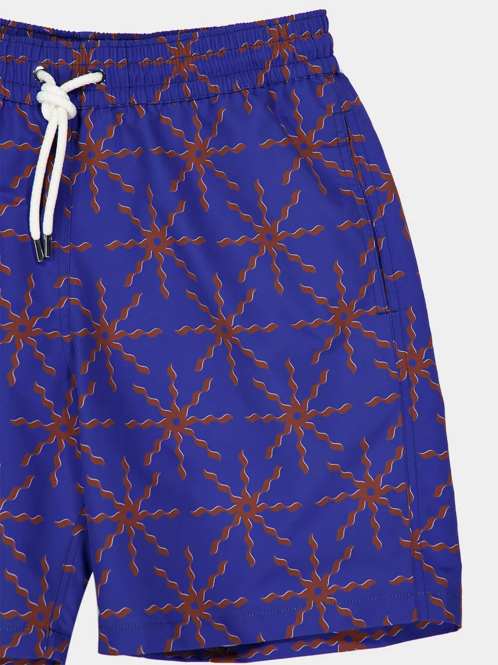 Cobalt Blue Santos O Sol Swim Shorts sold by Fashion Clinic product image thumbnail 3