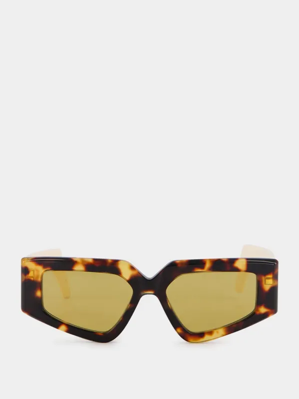 Tortoiseshell Ultra Vintage Sunglasses in Recycled Acetate made by Valentino Garavani