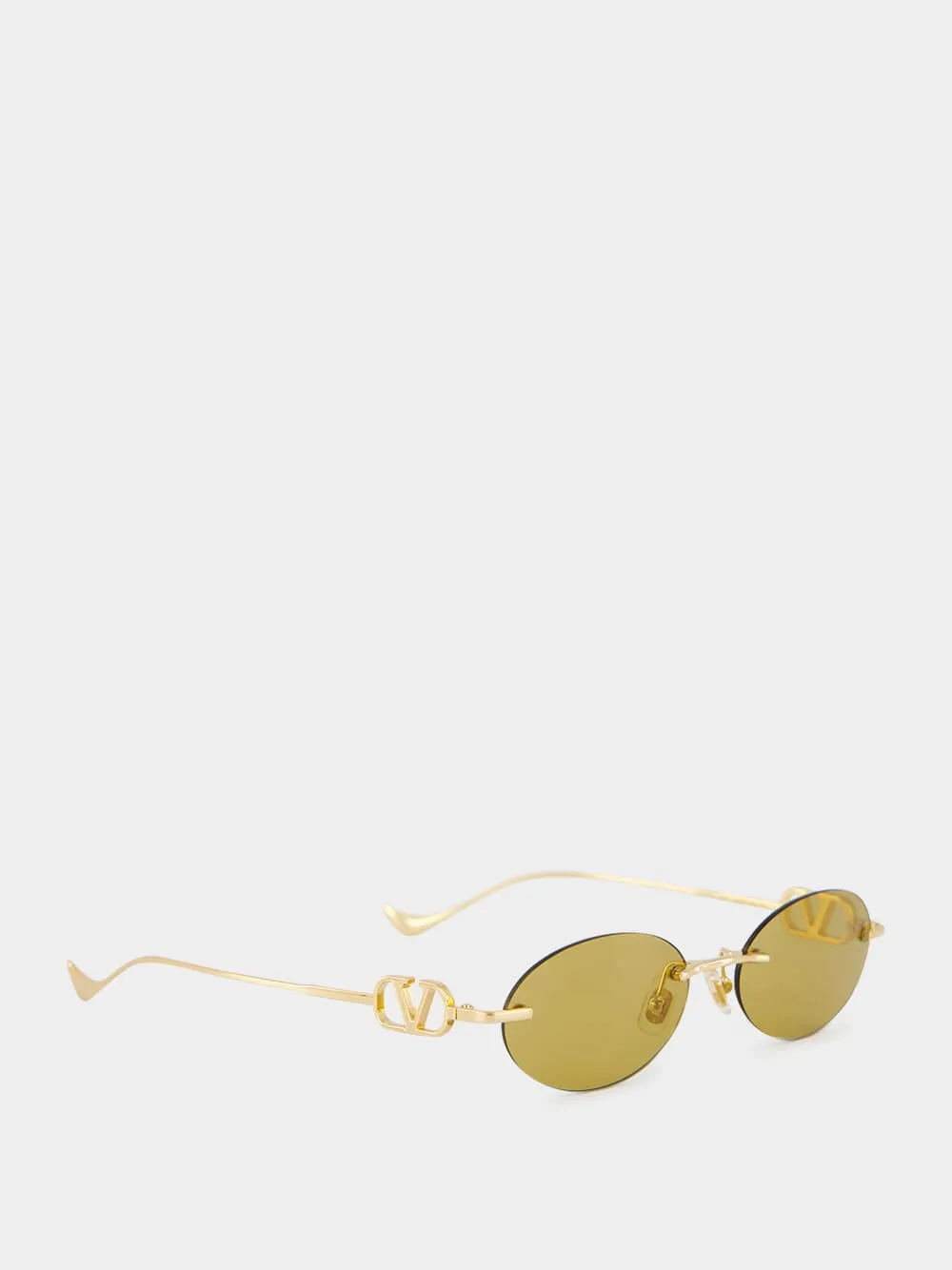 Gold and Brown Bejewelled Metal Sunglasses sold by Fashion Clinic product image thumbnail 2