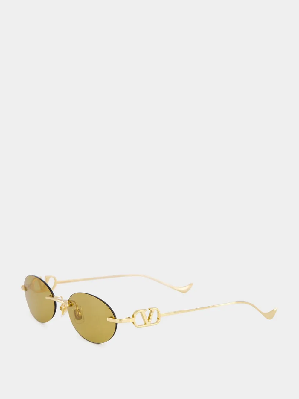 Gold and Brown Bejewelled Metal Sunglasses sold by Fashion Clinic product image thumbnail 3