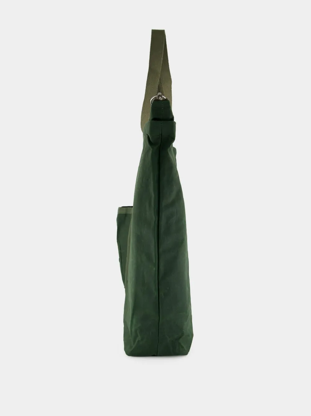 Green Waxed Cotton Zip Tote sold by Fashion Clinic product image thumbnail 4