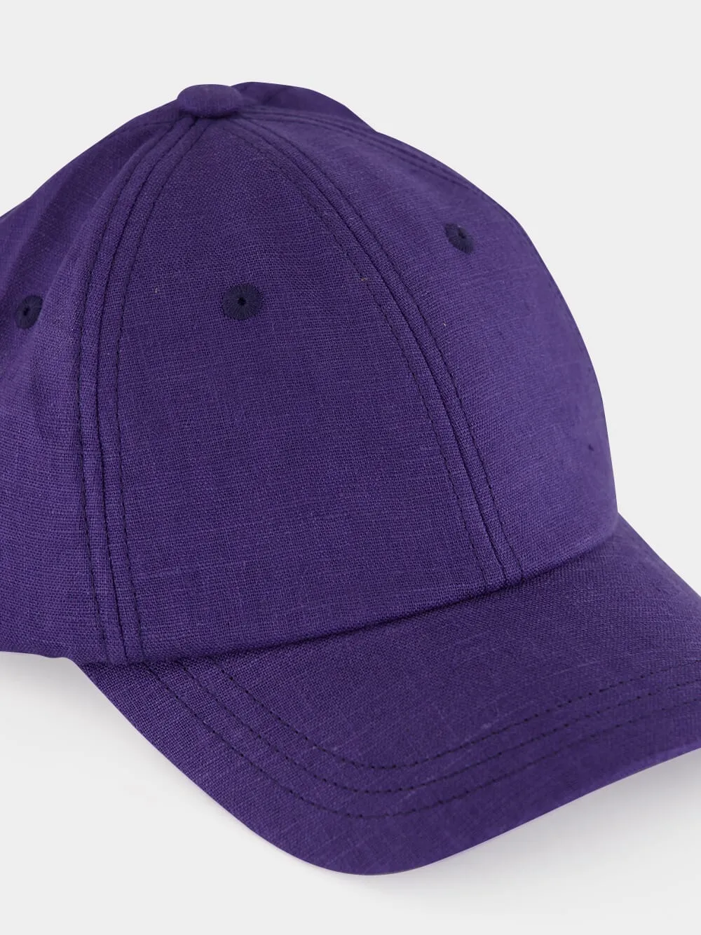 Midnight Blue Fernando Linen Cap sold by Fashion Clinic product image thumbnail 3
