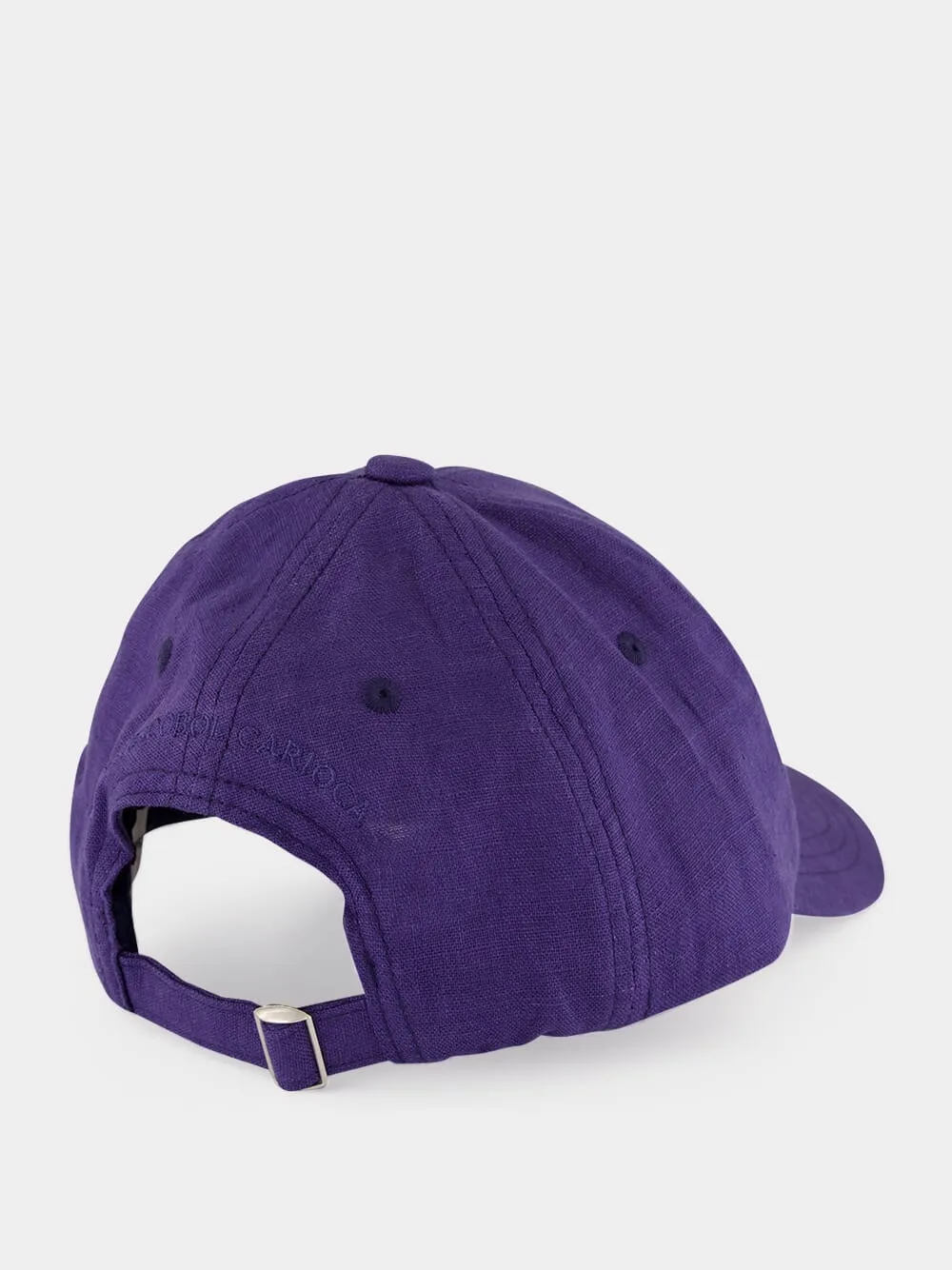 Midnight Blue Fernando Linen Cap sold by Fashion Clinic product image thumbnail 2