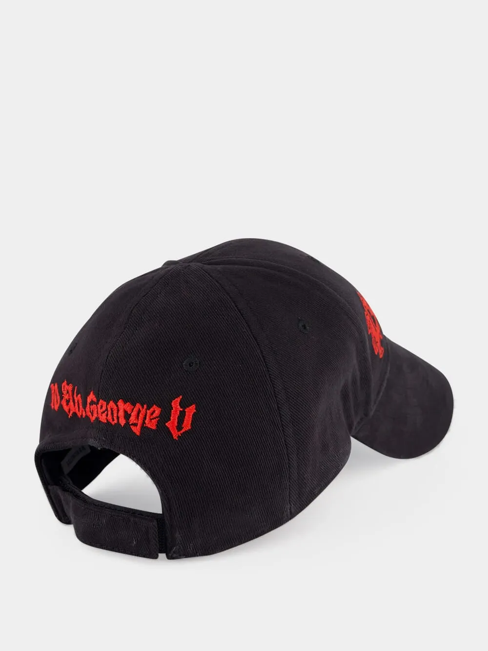 Black Cotton Drill Logo Cap sold by Fashion Clinic product image thumbnail 2