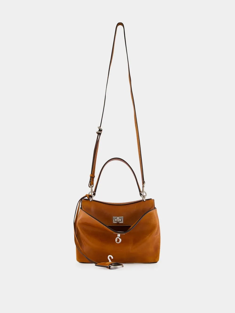 Tan Cowboy Rodeo Mini Leather Handbag sold by Fashion Clinic product image thumbnail 3